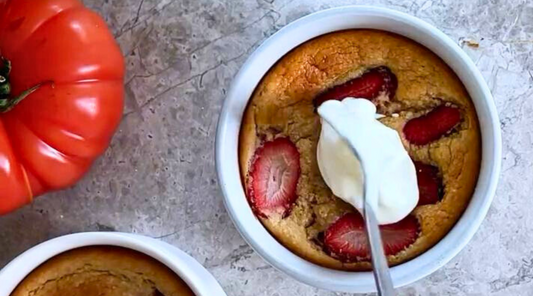 Strawberry & Matcha Baked Oats | Maison Koko
