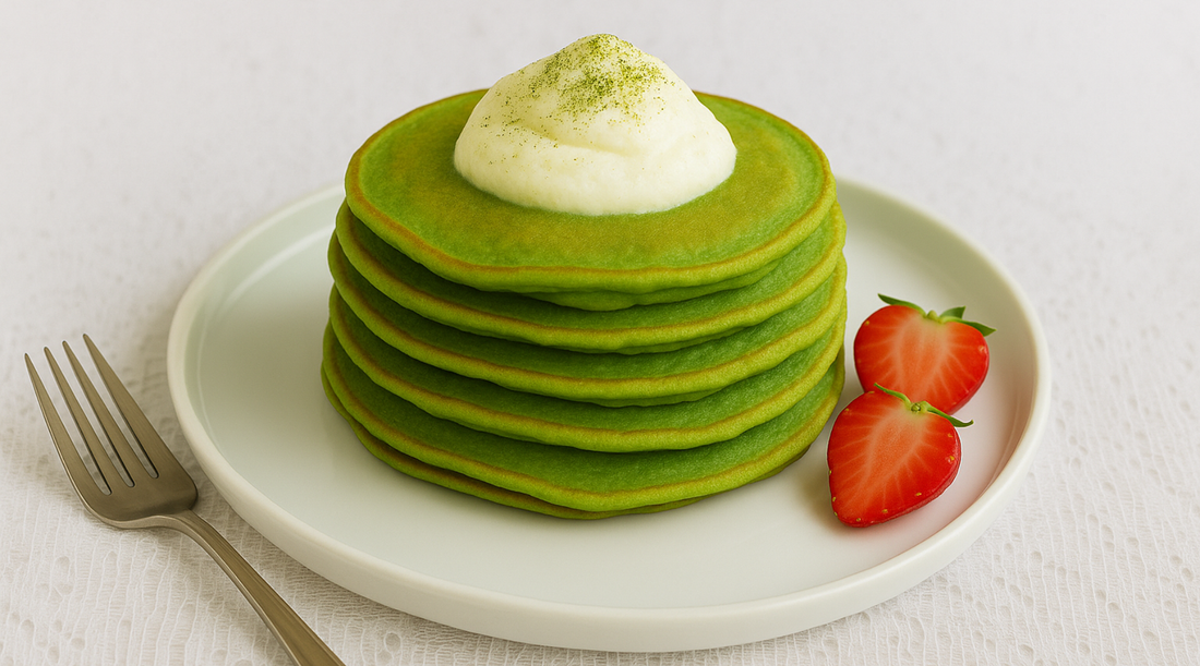 Fluffy Matcha Pancakes Recipe | Maison Koko