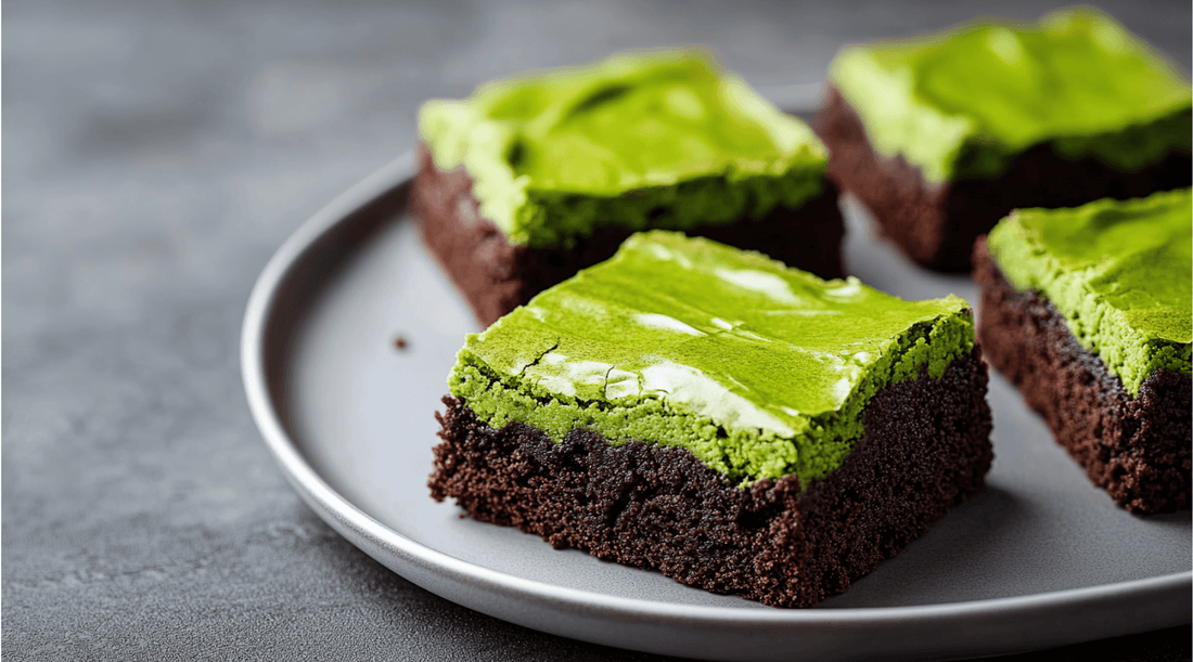Matcha Raw Chocolate Brownies with Matcha Frosting | Maison Koko