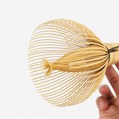 Bamboo Matcha Whisk (Shin) Close Up White background | Maison Koko