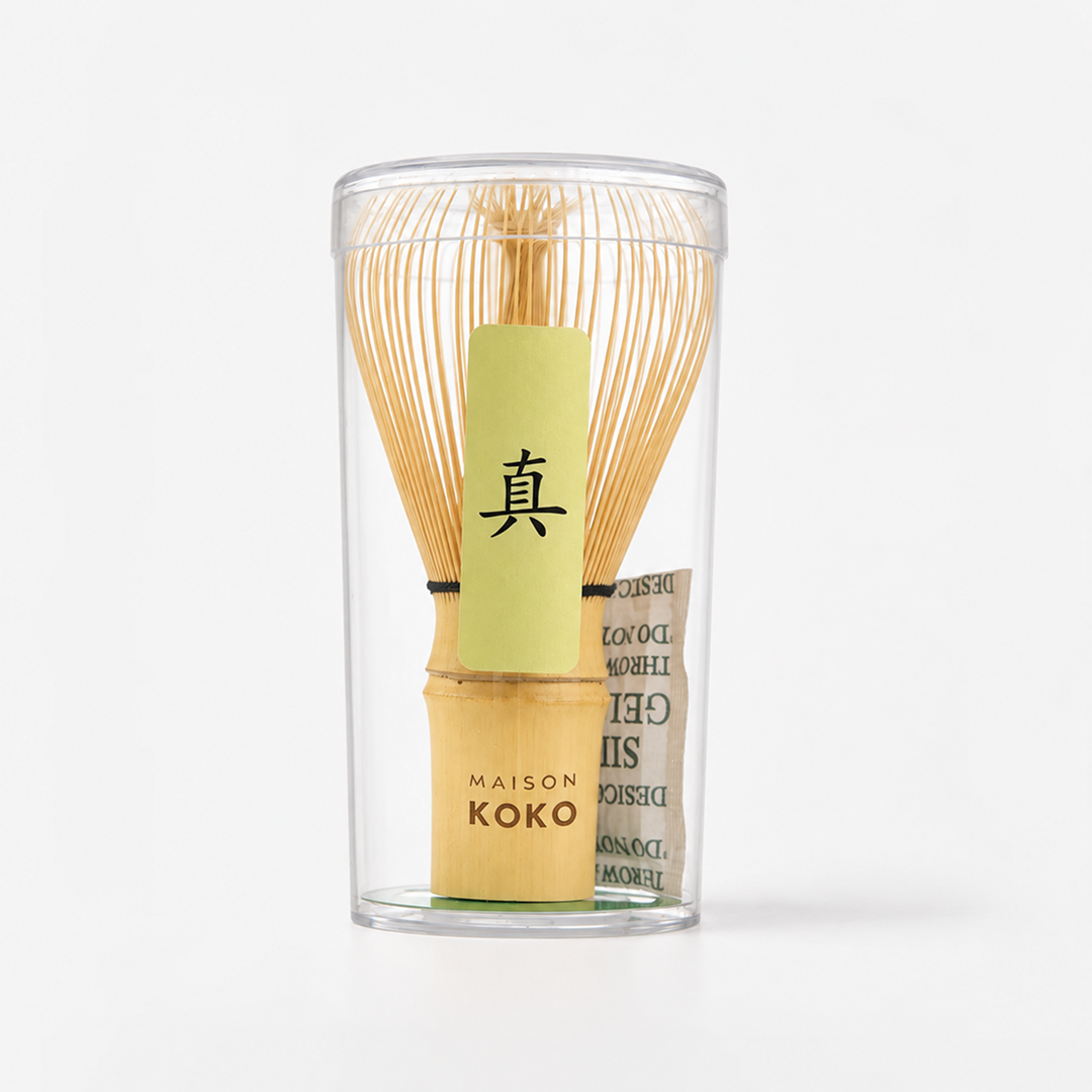 Bamboo Matcha Whisk (Shin) Packaging Details | Maison Koko