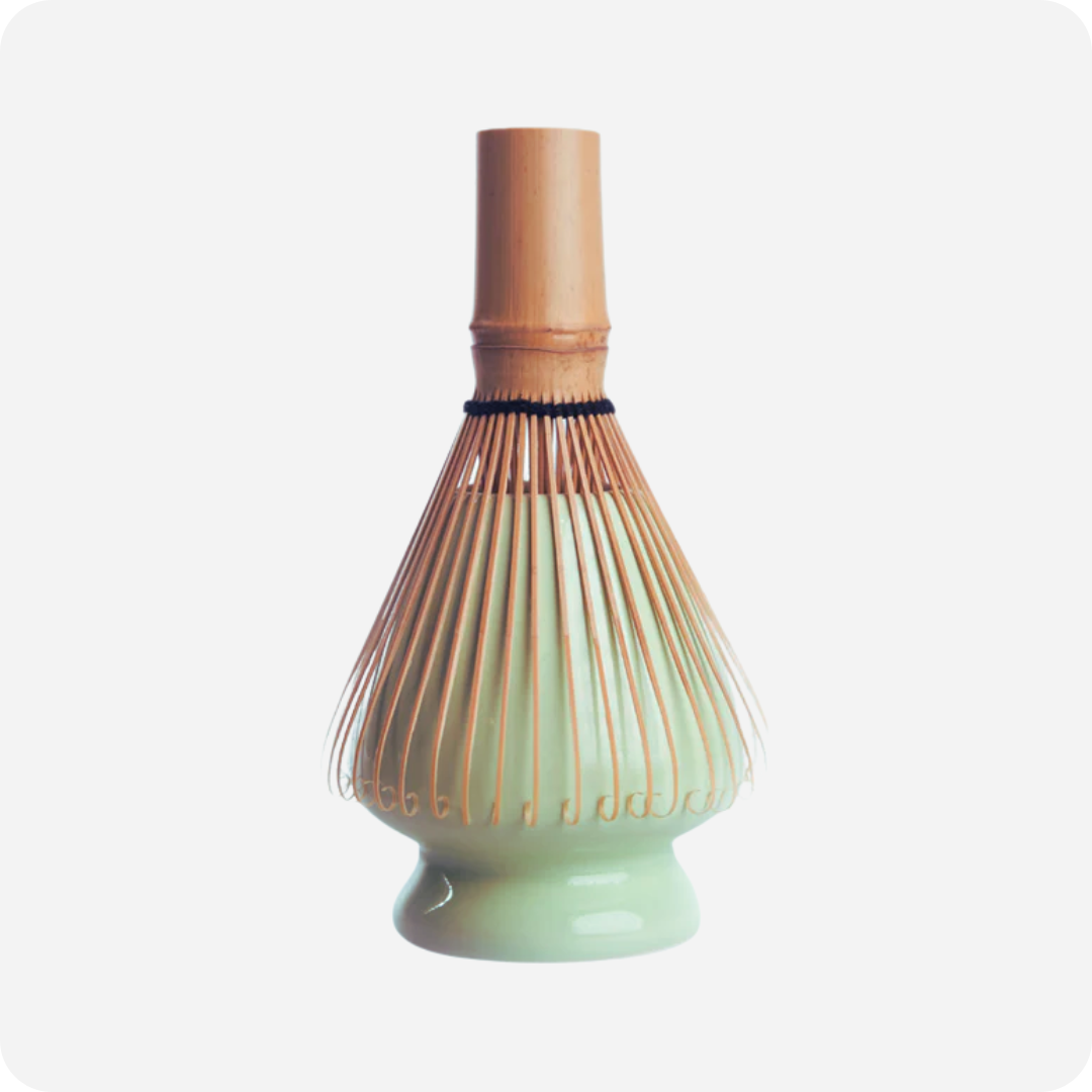 Ceramic Matcha Whisk Holder (Wide Hole) Green | Maison Koko