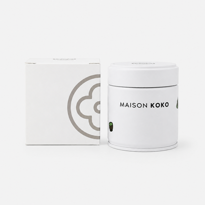 Empty Matcha Tin Front View | Maison Koko