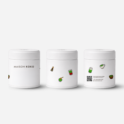 Empty Matcha Tin White Colour | Maison Koko