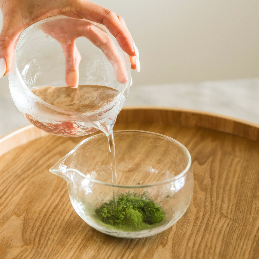 Glass Matcha Bowl with Spout