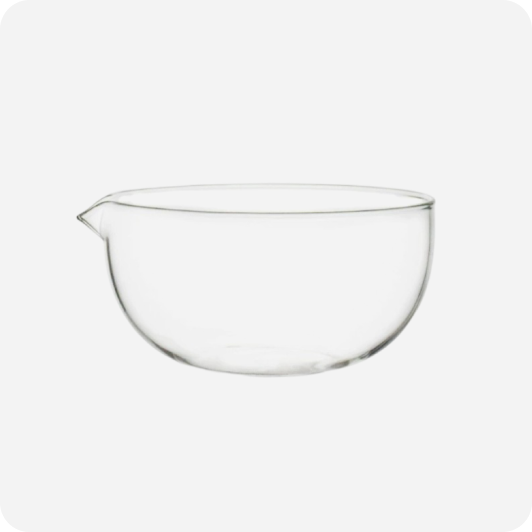 Glass Matcha Bowl with Spout (500ml) | Maison Koko