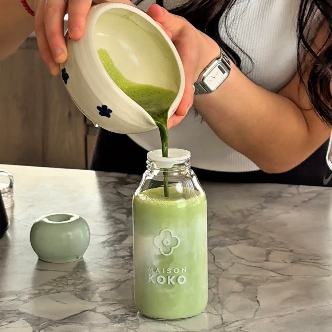 Glass Matcha Mixer Bottle (300ml) Design | Maison Koko