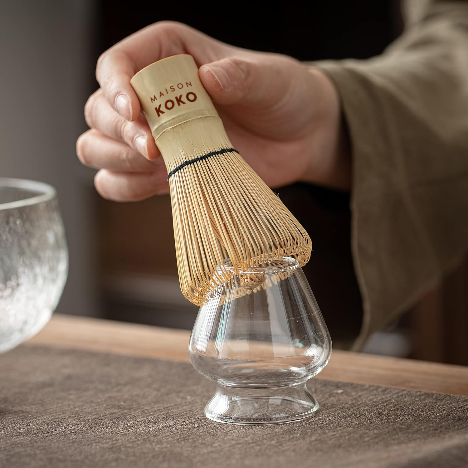 Glass Matcha Whisk Holder Usage | Maison Koko
