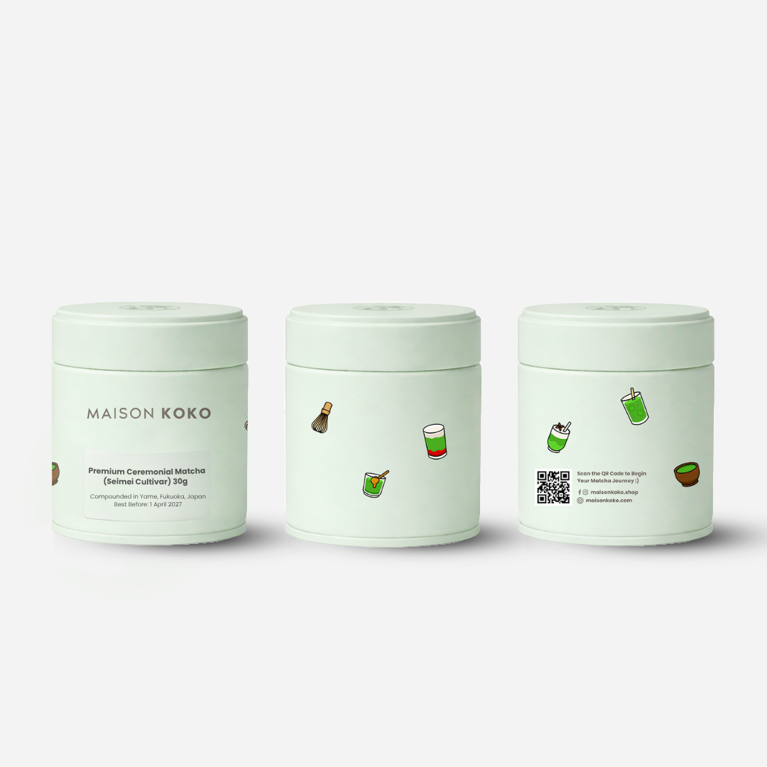 Light Green Tin Premium Ceremonial Matcha (Seimei Cultivar) - Maison Koko