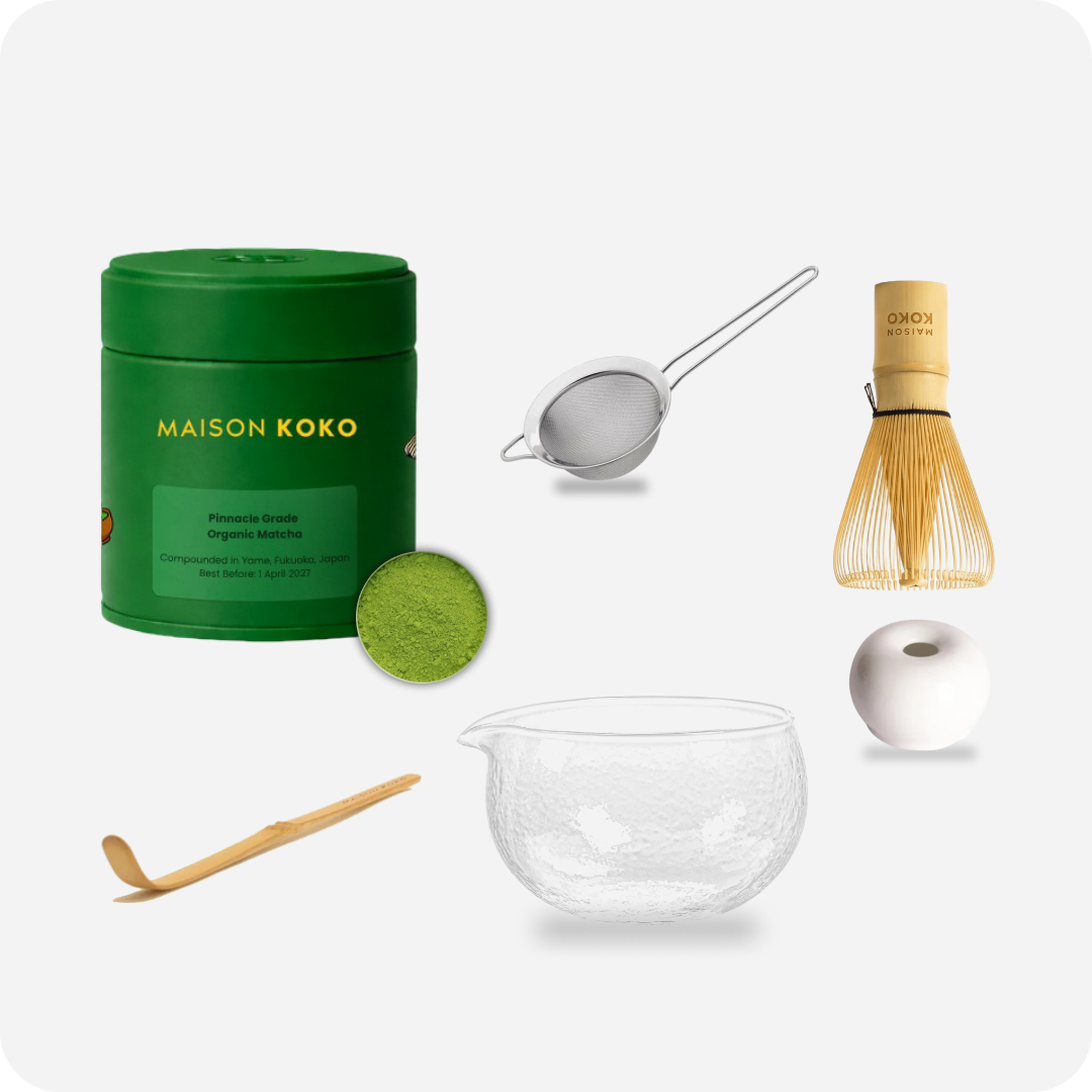 Matcha Signature Set Items White Whisk Holder | Maison Koko