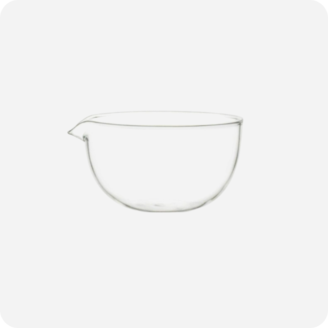 Mini Glass Matcha Bowl with Spout (300ml) | Maison Koko