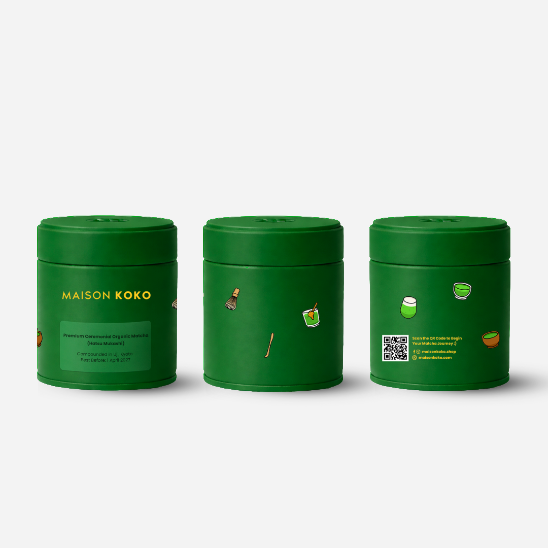 Premium Ceremonial Matcha (Hatsu Mukashi) Tin | Maison Koko