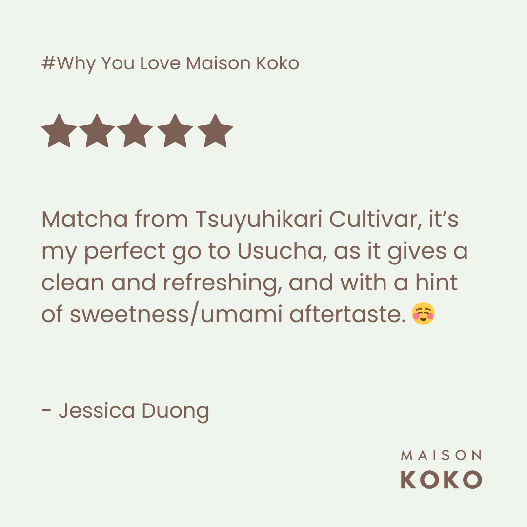 Premium Ceremonial Matcha (Tsuyuhikari Cultivar) Customer Review | Maison Koko