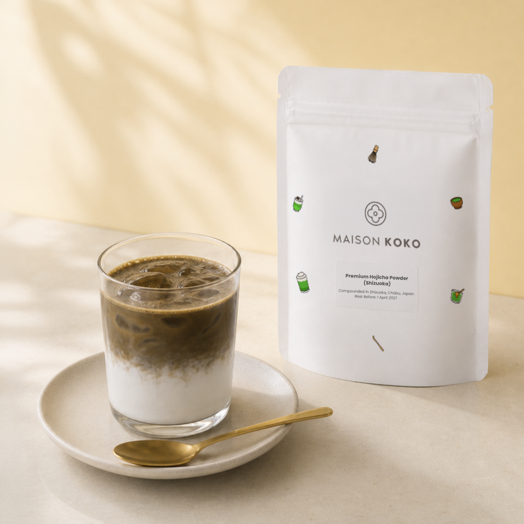 Premium Hojicha Powder (Shizuoka) Drink | Maison Koko