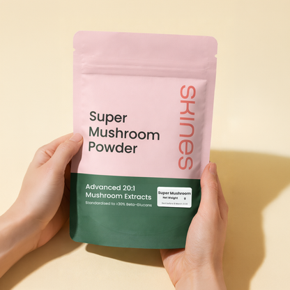 SKINES Super Mushroom Powder (Signature Blend) Package Front View | Maison Koko