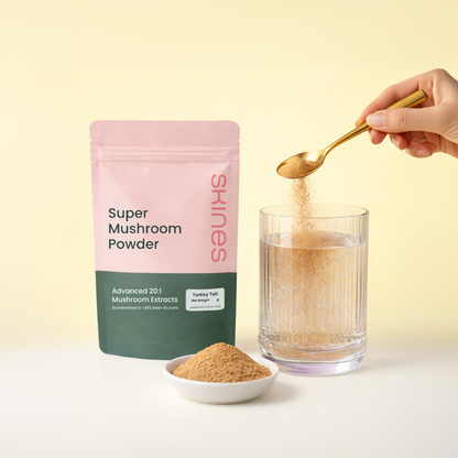 SKINES Super Mushroom Powder (Turkey Tail) Front View | Maison Koko
