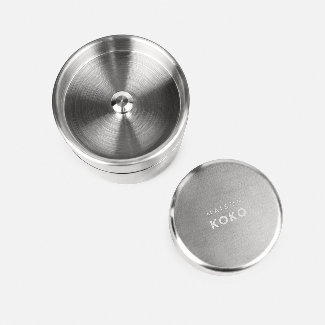 Stainless Steel Canister (400ml) Up View | Maison Koko