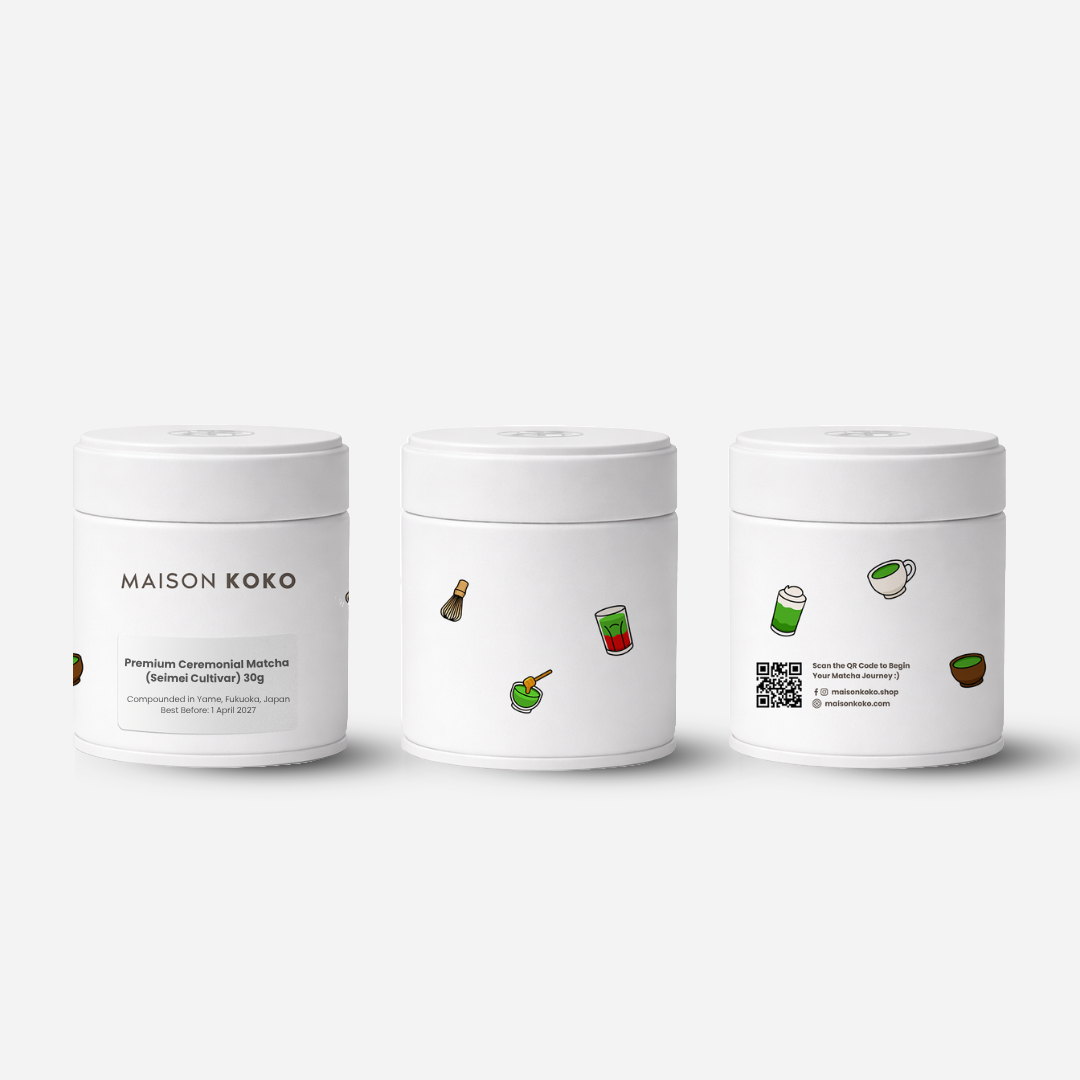 White Tin Premium Ceremonial Matcha (Seimei Cultivar) - Maison Koko