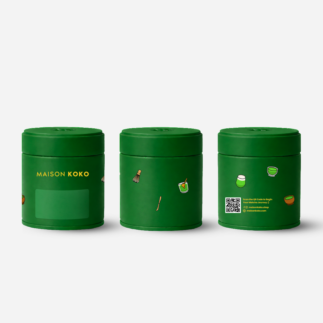 Empty Matcha Tin (Dark Green) - Maison Koko