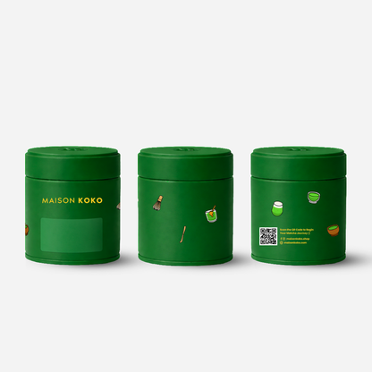 Empty Matcha Tin (Dark Green) - Maison Koko