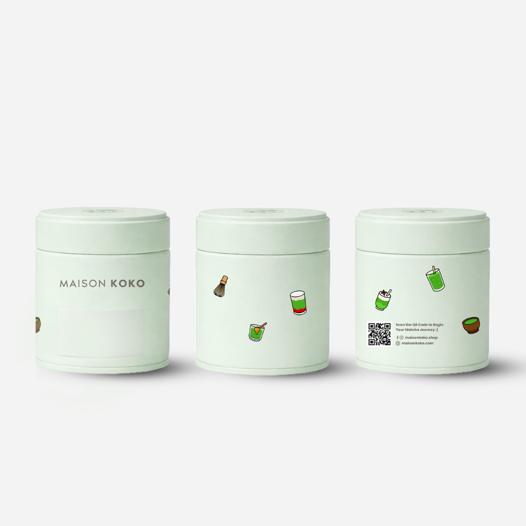 Empty Matcha Tin (Light Green) - Maison Koko