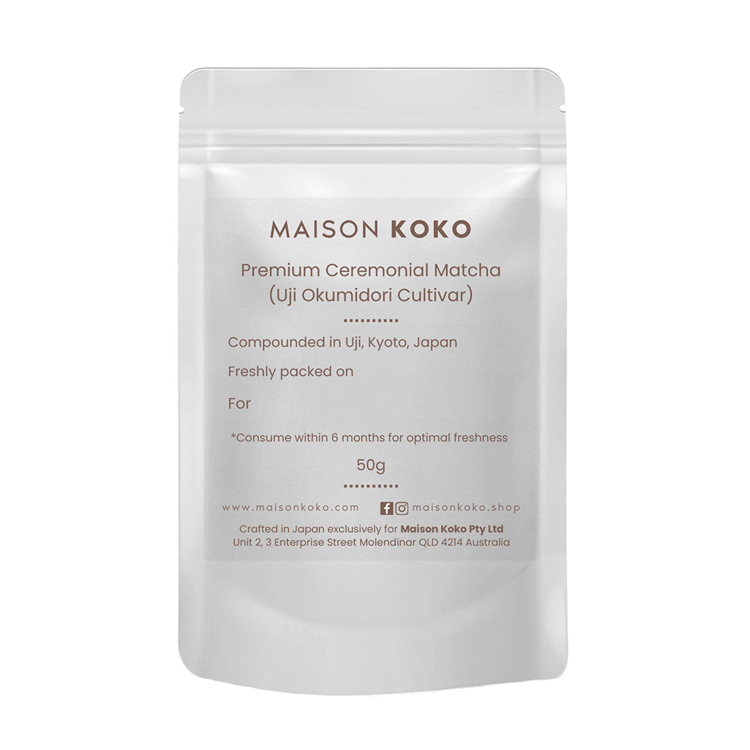 Premium Ceremonial Matcha (Uji Okumidori Cultivar) - 50g - Maison Koko